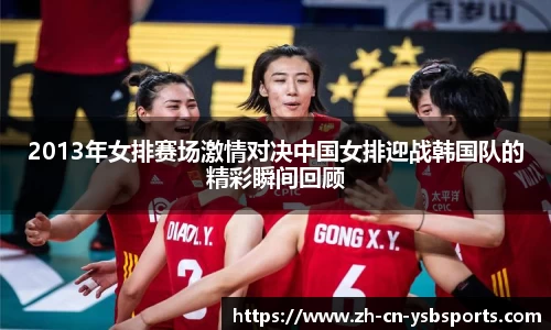 2013年女排赛场激情对决中国女排迎战韩国队的精彩瞬间回顾
